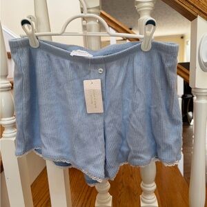 Altar'd State Soft Blue Pajama Shorts